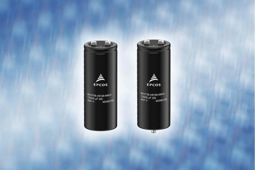 Aluminum electrolytic capacitors: TDK offers a new screw terminal series with high current capability and long service life